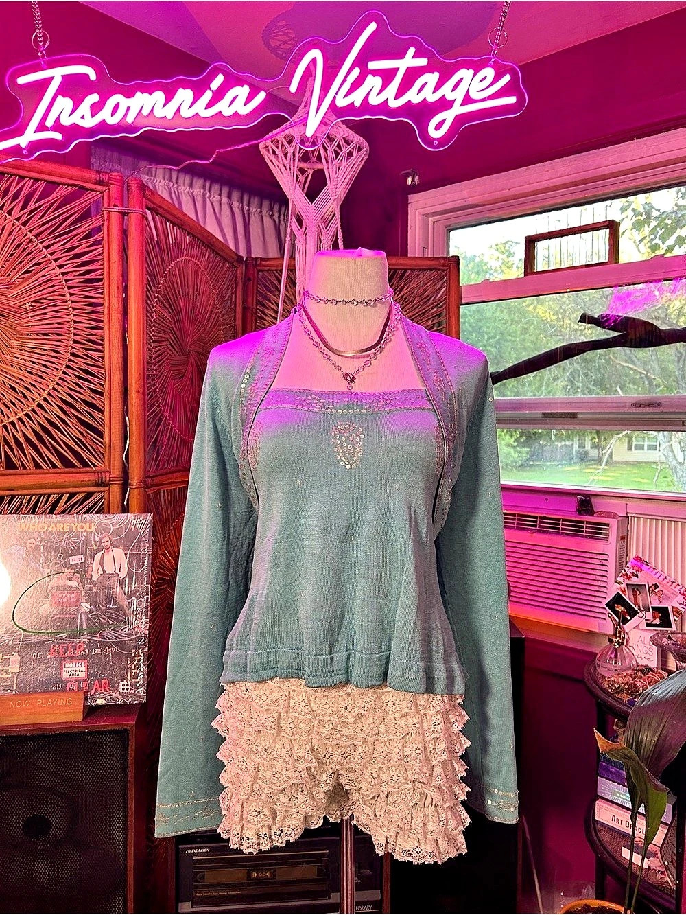 Y2K Étoile Turquoise Top & Bolero Sequin Set